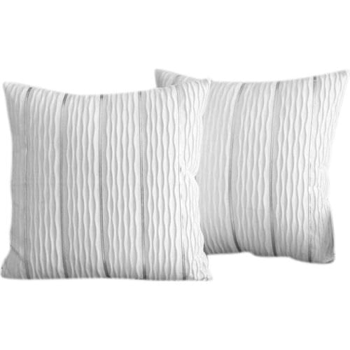 White Jacquard Wave Cushion Cover Velvet Pillow Cover Hammock Sofa Couch Bedroom Throw Pillow Cases 18 X 18 Inch-ABUX