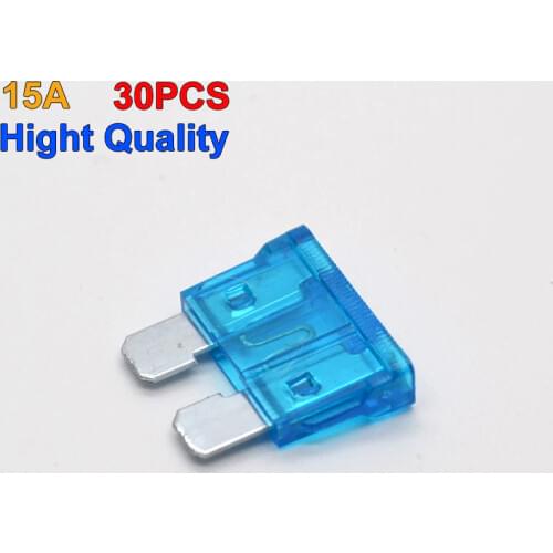 Brand 30pcs/set Standard Car Automotive 15Amp Fuse Blade Free Shipping