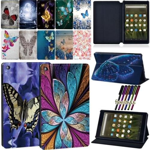 Tablet Case for Amazon Fire 7/ Amazon Fire HD 8/ Amazon Fire HD 10 Anti-Drop and Anti-Vibration Cover Case+ Stylus