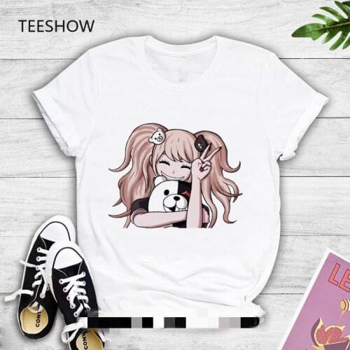 Japanese Anime T-shirt Kokichi Ouma Printed Tshirt Womens Fashion Funny Ibuki Mioda Female T-shirt Casual Short Sleeve Tops