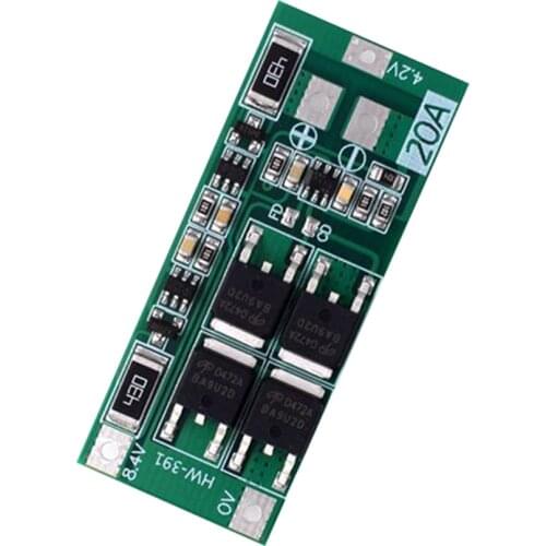 HW-391 2S 20A 7.4V 8.4V Lithium Battery Protection Board 18650 BMS Board Module Charging Board Charger Module