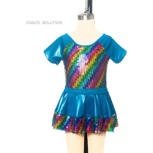 Perfect Jazz & Tap Dance Costume Sparkling Sequin With Boy Shorts Leg Pant 11 Sizes Available For Girl Adult Performance 16781