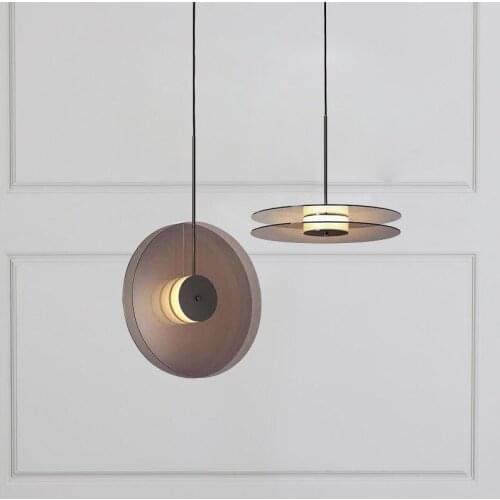 Personalized disc glass chandelier model room dining room study bedside decorative chandelier