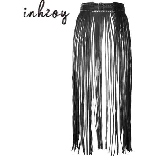 Inhzoy Women's Leather Skirts