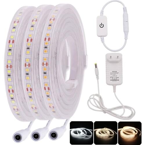 IP67 Waterproof LED Strip Light 12V 24V Dimmable LED Tape 2835 120Leds Ribbon Flexible LED Rope Light 3000K 4000K 6000K