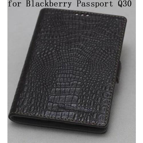 Limitted Crocodile Case for Blackberry Passport Genuine Leather Phone Cover Bag for Blackberry Passport Q30 Flip funda skin bag
