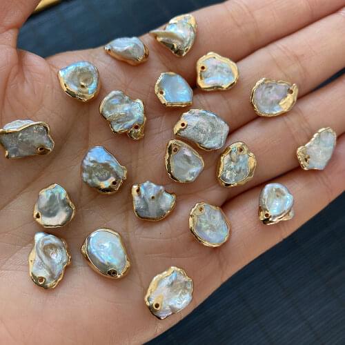 Fahsion 10x13mm Natural Freshwater Pearl Recycled Pearl Beads Irregular Shape for DIY Fashion Jewelry Making Necklace Bracelet