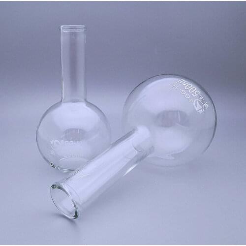 1pcs Lab Glass 100ml/150ml/250ml/500ml/1000ml/2000ml Round/flat Bottom Long Neck Flask for Chemistry Experiment