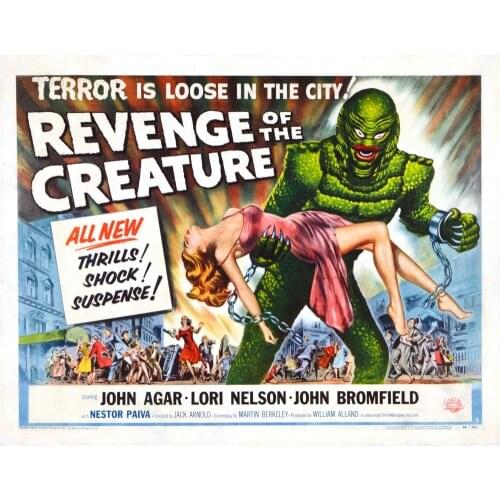 Revenge of the Creature Horror Movie Film Retro Vintage Kraft Poster Decorative Wall Sticker Canvas Painting Home Decor Gift