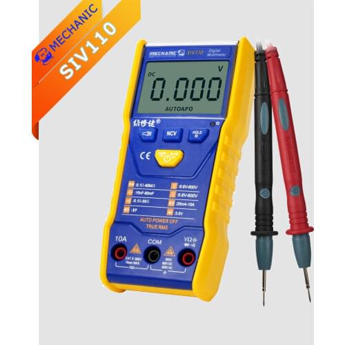 Multimeter MECHANIC SIV110 Intelligent Anti-burn NCV Measurement Function selection LED display Flashlight Automatic standby