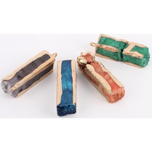 Irregular Nature Stone Pendant DIY Necklace Bracelet Girl Gift