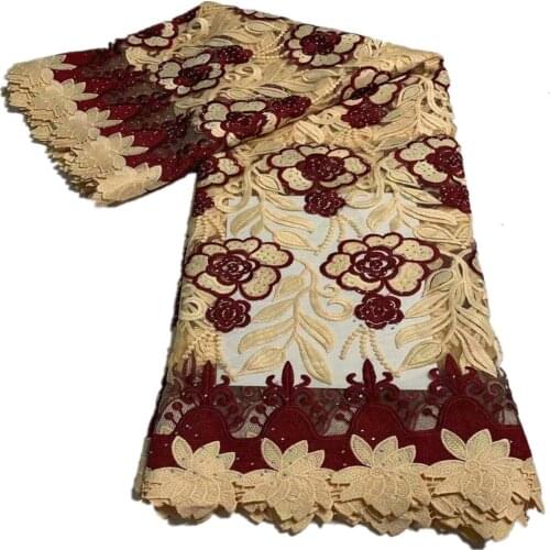 New 2021 High Quality French Tulle Swiss Voile Lace African stones Lace Fabric Nigerian Embroidered Lace for Wedding DF-130