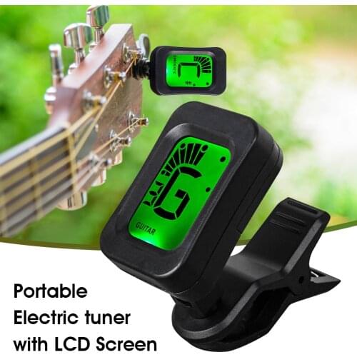 Professional Clip-on Tuner With LCD Screen Exquisite Electric Tuner For Guitar Bass Ukulele Violin Folk Guitar Tuner