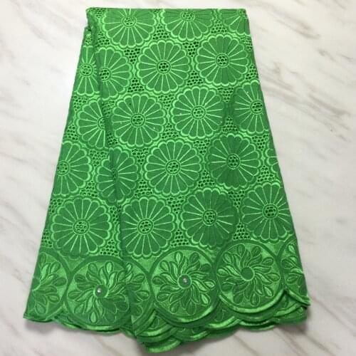 Swiss Lace Fabrics Hot Sale 100%Cotton Embroidery Swiss Voile Lace In Switzerland Fashion African Brocade Fabric 5Yards