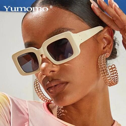 Summer Womens Sunglasses 2021 Trend Square Brand Designer Beige Shades For Women Fashion Sun Glasses For Female Goggle Oculos