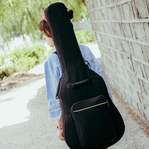 41'' Inch Acoustic Guitar Bag Case Shoulder Bags Backpack Protective Black