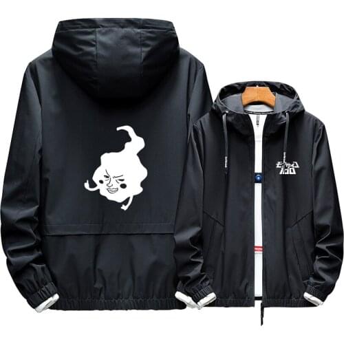 Mobu Saiko Hyaku Cosplay Role Reigen Arataka Hoodie Printed Zipper Luminous Fashion Casual Winter Warm Thick Cotton Jacket