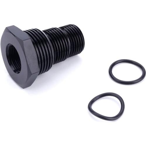 Universal Aluminum Black Automotive Threaded Oil Filter Adapter 5/8-24 to 3/4-16 13/16-16 3/4NPT Car Nut TT101282