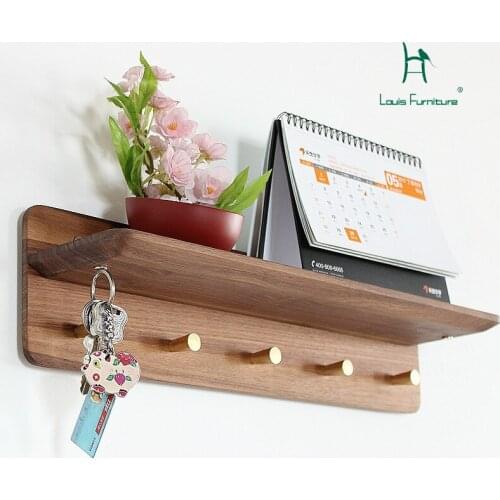 Louis Fashion Coat Racks Solid Wood Hanging Clothes Hook Wall