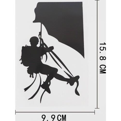 9.9CMX15.8CM Mountain Climbing Extreme Sport Decal Vinyl Car Sticker Black/Silver 8A-0718
