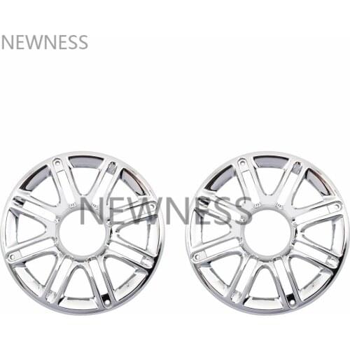 Moto 6" Chrome Round Rear Front Speaker Grill Cover Protector Trim For Harley Touring Electra Road Street Tri Glide