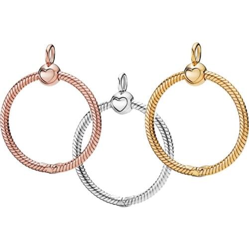 2019 Autumn New Bead Moments O Carrier Charm 925 Sterling Silver Fit Original Pan Bracelet Bangle Necklace Women DIY Jewelry