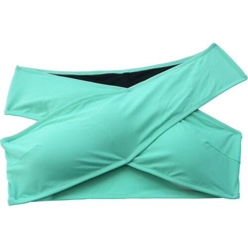 Bikini top For Women Overlapping Green Sexy Swimsuit Swimwear Biquini Beachwear Girl bikinis summer swimming suit for women