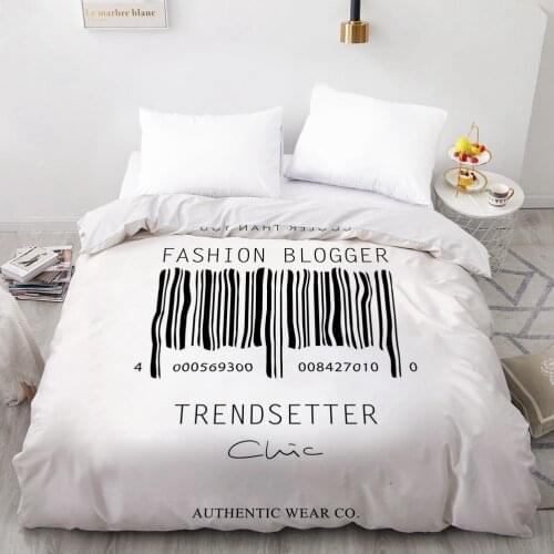 1 Pcs 3D Printed Simple Bar Code Duvet Cover 240x220 King Size Printing NO Pillowcases And NO Sheets Home Textiles Comforter