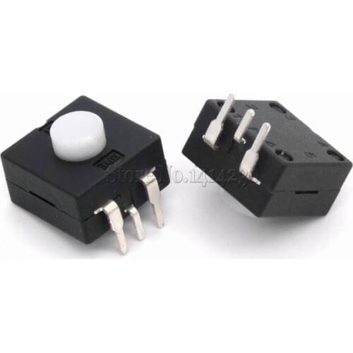 10PCS Flashlight Switch YY-1212-213YB Push Button Switch ON-ON-OFF