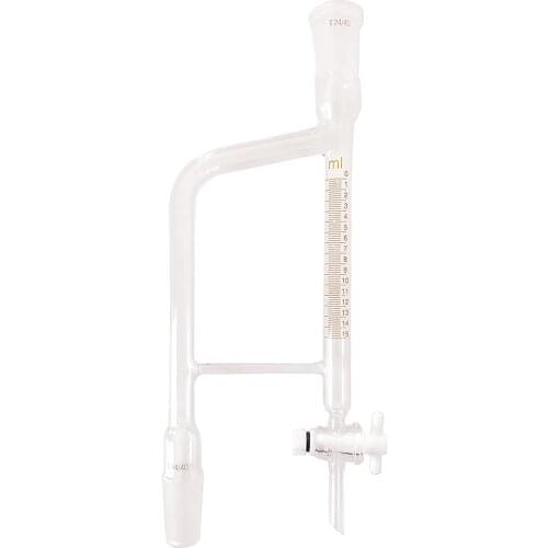 15ml,24/40,Glass Distillation Receiver,Lab Dean Stark Adapter,W/PTFE Stopcock