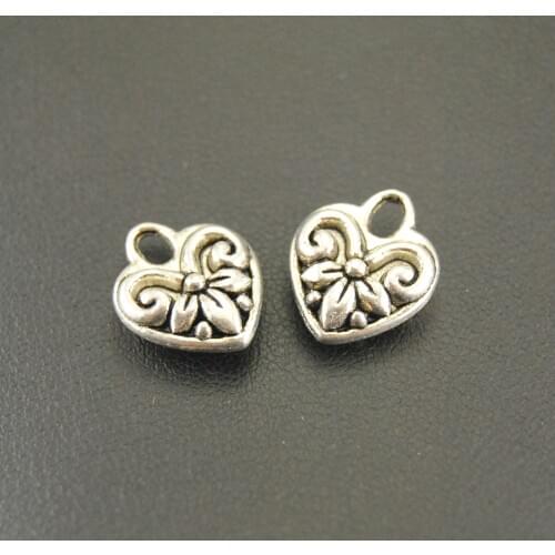 20pcs Silver Color Filigree Heart Charms Pendant Metal Bracelet Necklace Jewelry Findings A644