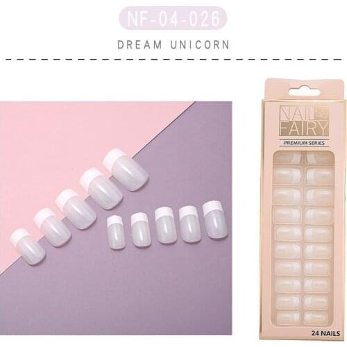 24pcs/Box Line Check Pattern Retro Style Fake Nail Stickers Detachable Ballerina Full Cover Long Coffin Fashion Art Design