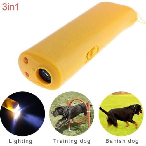 3 in 1 Anti Barking Dog Training Device Dog Repeller Pet Trainer Bark Deterrents with LED Flashlight Ultrasonic Anti Barking