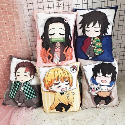 35cm Japan Anime Demon Slayer: Kimetsu No Yaiba Tomioka Giyuu Cosplay Cute Plush Dolls Figure Doll Sleeping Pillow Fans Gifts