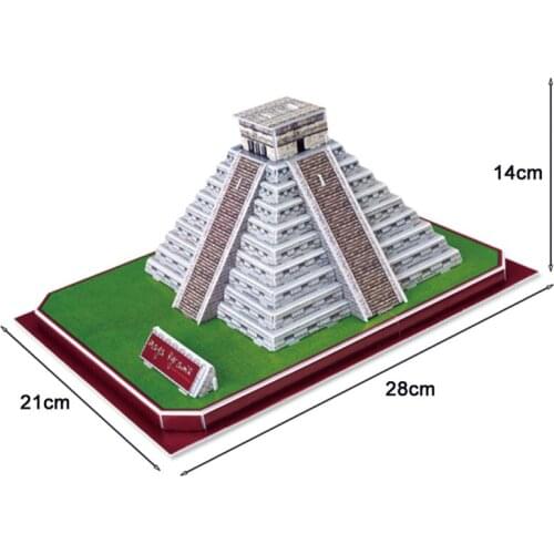 3D puzzle World Famous Ancient civilization building Mexico Maya Pyramid architectures model education toys for kids gifts
