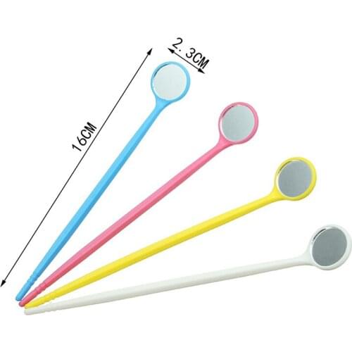4PCs Plastic Dental Mirror For Oral Care Tooth Cleaning Mouth Kit Colorful Dental Tooth Mirror Cute Cheap Produtos Dentist Tools