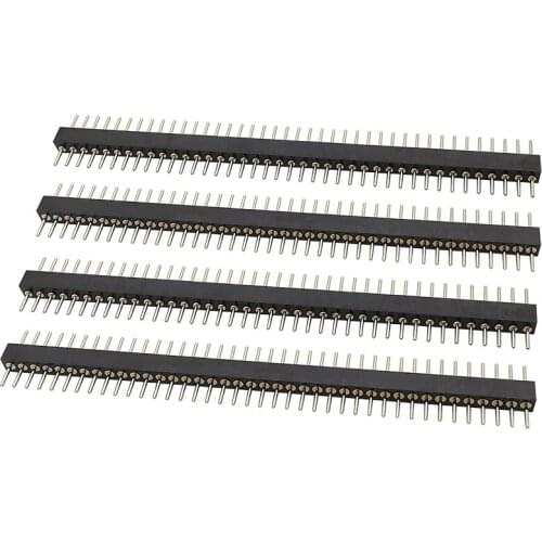 40 Pin 1x40P Pitch 1.778mm Single Row Male Plug Pin Header PCB Board Connector Strip Pinheader for Arduino Black