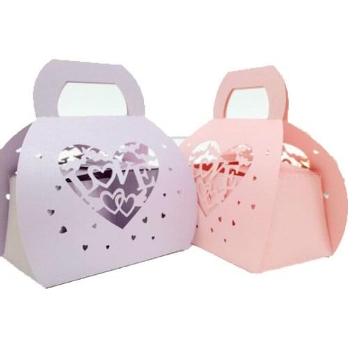 50 Pcs Hot Sale Laser Cutting Love HeartWedding Candy Boxes Favor Ribbon Gift Sweet Boxe Luxury Wedding Party Supplies 7zSH148
