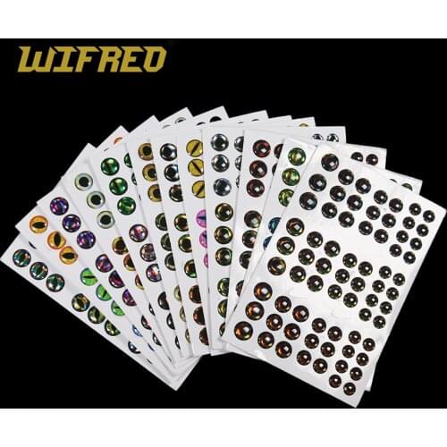828pcs Fishing Lure Eyes Assorted Mixed Color Fly Fishing 3D Simulation Artificial Laser Fish Eyes For Fly Tying7/8/9/10mm