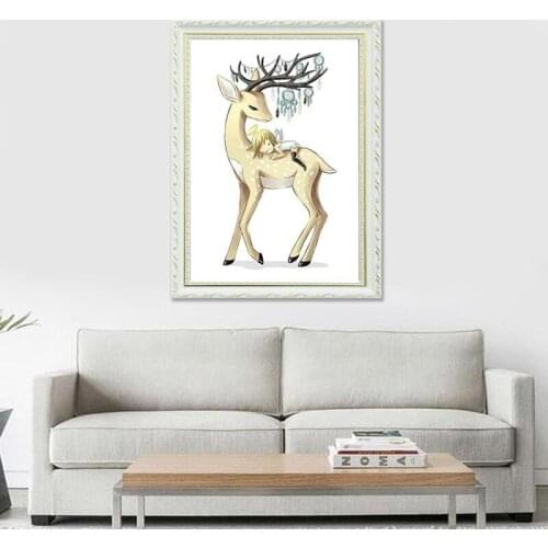 Diy 5D diamond painting full round rhinestones special shaped stones crystals diamond embroidery mosaic pattern deer angel new