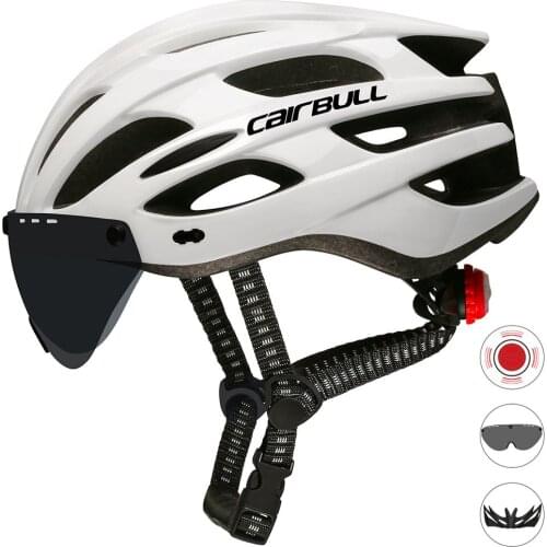 Cairbull SPARK Road Mountain Bike Cycling Helmet Bicycle Helmet Configuration Taillights Large Sunshade Helmet Goggles