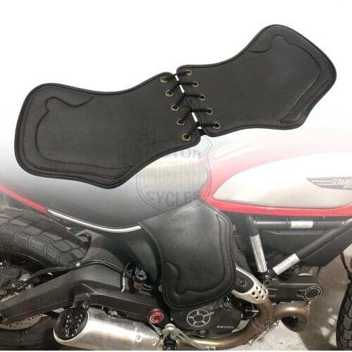 Black Heat Saddle Shield Deflector PU Leather For Harley Touring Softail Dyna Chief Sportster Bikes 85-2017 Old School Universal