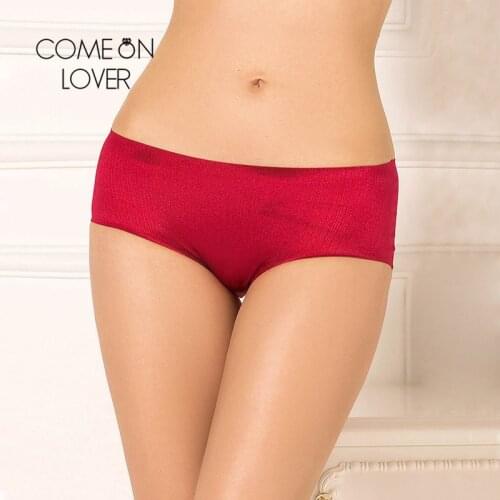 Comeonlover Seamless Panties For Women Fashion Simple Multi-Color 3XL Large Size Lingerie Low Waist Elastic Womens Home Clothes