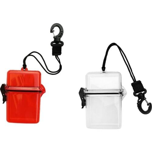 Scuba Diving Kayaking Waterproof Dry Box Container Storage Holder Case & Lanyard Swivel Snap Clip for Snorkeling Surfing