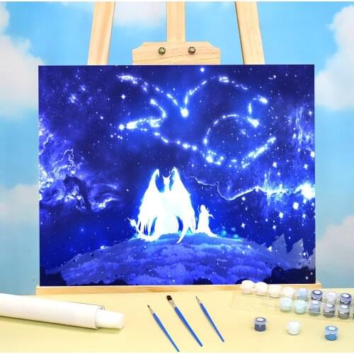 Scenery Watching The Ancestors Painting By Numbers Package Oil Paints 40*50 Boards By Numbers Handmade Adults Wholesale