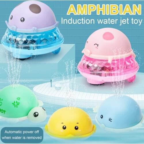 Baby Bath Toys Spray Water Shower Swim Pool Bathing Toys for Kids Electric Whale Bath Ball with Light Music Bathroom Toys Gift