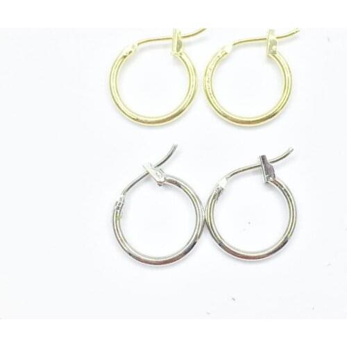 Eruifa 10pcs 14mm outer inner Brass Base Hoop for Earring DIY Charms 2 colors