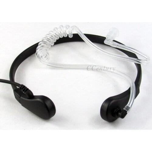 10pcs 2 Pin FBI Surveillance Throat Mic Microphone Earpiece PTT Headset for Motorola Walkie Talkie CB Ham Amateur Radio Stations