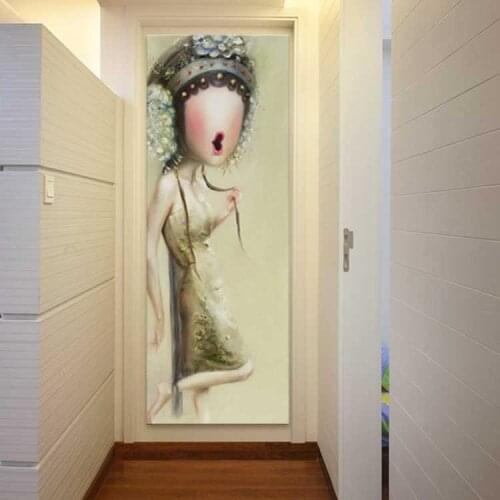 Peking opera canvas oil painting chines singer sexy lady picture art hand painted oil painting canvas wall art home decor hair