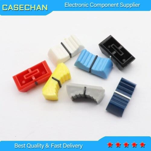 6pcs=1set hole 8mm audio volume adjustment fader caps / Mixer Lighting console potentiometer fader cap / Iron handle Push cap